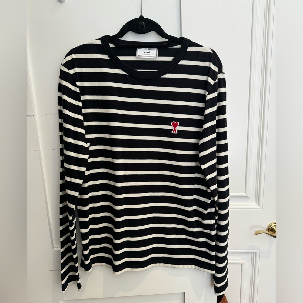 Ami Paris Long Sleeve Striped Shirt